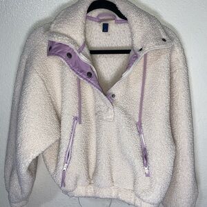 Women's Cream and Purple Jacket